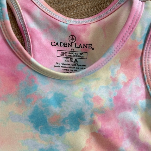 Caden Lane Kids Cloudactive Motion Candy Clouds Tie-Dye Tank Top Size 3/4T - Picture 2 of 5